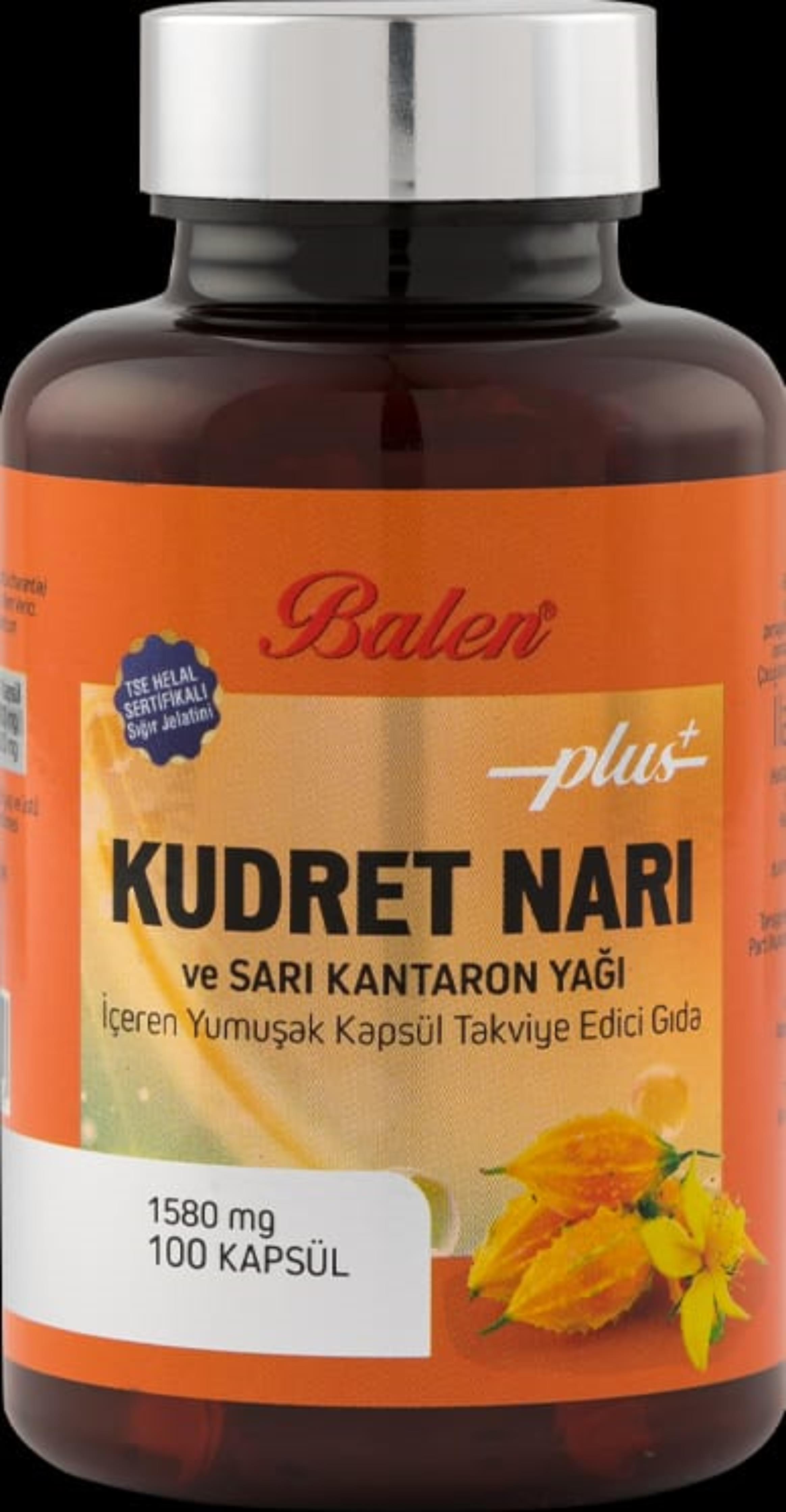 KUDRET NARI PLUS & SARI  KANTARON YAĞI İÇEREN  YUMUŞAK KAPSÜL